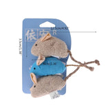 3Pcs/Set Rat Squeak Noise Sound Toy Pet Cat Kitten Scratching Plush Mouse Playing Toy