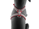 4 Sizes PU Leather Rhinestones Dog Harness Safety Comfortable Dress Up Pet Harness Collar For Small Medium Large Dog