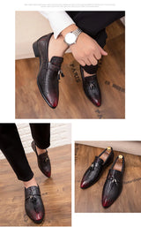 Men's fashion Tassel Soft Moccasins Mens Genuine Leather Casual Loafers Outdoor Driving Flats Shoes