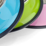 4 Colors Stainless Steel Dog Bowls,Lovely Pet Food Water Drink Dishes Feeder For Cat Puppy Dog