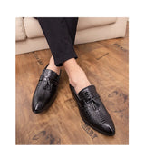 Men's fashion Tassel Soft Moccasins Mens Genuine Leather Casual Loafers Outdoor Driving Flats Shoes