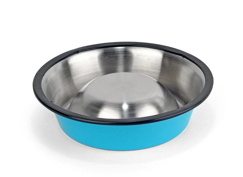 4 Colors Stainless Steel Dog Bowls,Lovely Pet Food Water Drink Dishes Feeder For Cat Puppy Dog