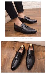 Men's fashion Tassel Soft Moccasins Mens Genuine Leather Casual Loafers Outdoor Driving Flats Shoes