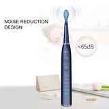 Seago Electric Sonic Toothbrush USB Rechargeable Adult 360 Days Long Battery Life IPX7 4 Replacement Heads Travel Box  SG-575