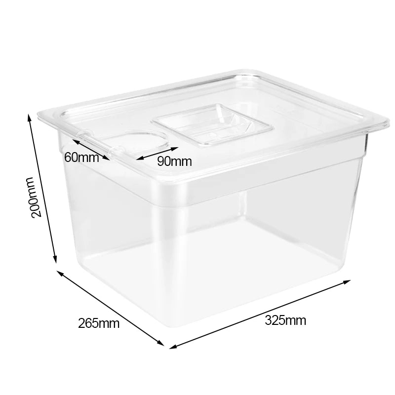 Sous Vide Cooker machine 11L Container with Stainless Steel Rack Detachable Dividers Separator