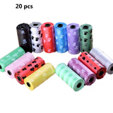 21 pcs Degradable Pet Dog Waste Poop Bag With Printing Doggy Bag Degradable Pet Waste Clean Poop Bags Dog Up Clean Bag Dispenser