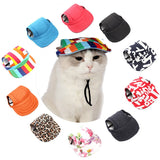 Summer Pet Dog Hat Cap Outdoor Dog Baseball Cap Canvas Small Cat Dog Sunscreen Accessories