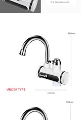 saengQ Electric Water Heater 220V Kitchen Faucet Tankless Instant Heating Water Tap Flowing Heated Mixer Digital Display