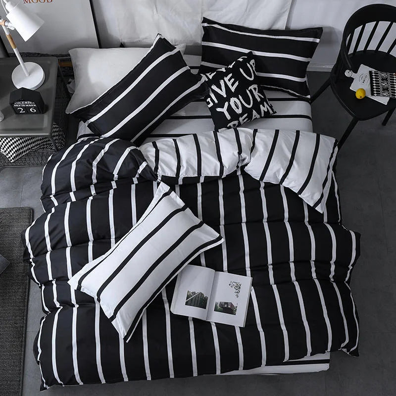 Solstice Bedding Set Duvet Cover Pillowcase Bed Linens Set Cute Yellow Gray Eye Quilt Cover Beds Flat Sheet Twin Queen King Size