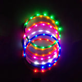 Pet Dogs Cats Luminous Collar USB Rechargeable Flashing Night Collars LED Dog Collar Glowing Teddy Flash Collar Loss Prevention