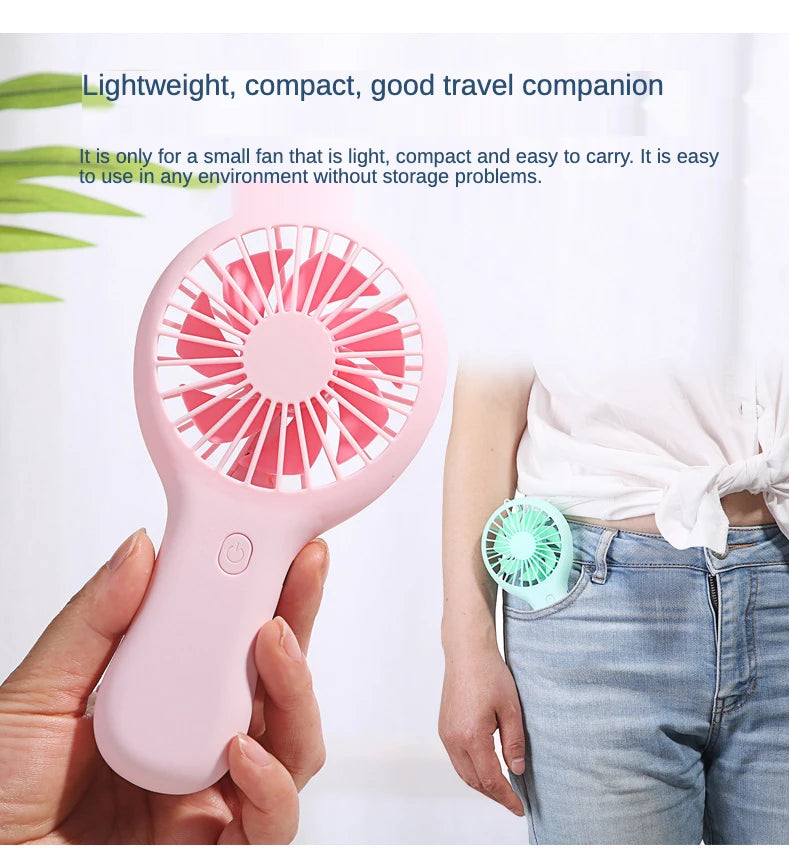 Handheld Mini Fan Portable USB Charging Convenient Creative Small Fans Catapult Pocket Hand-held Fan Wedding Gift