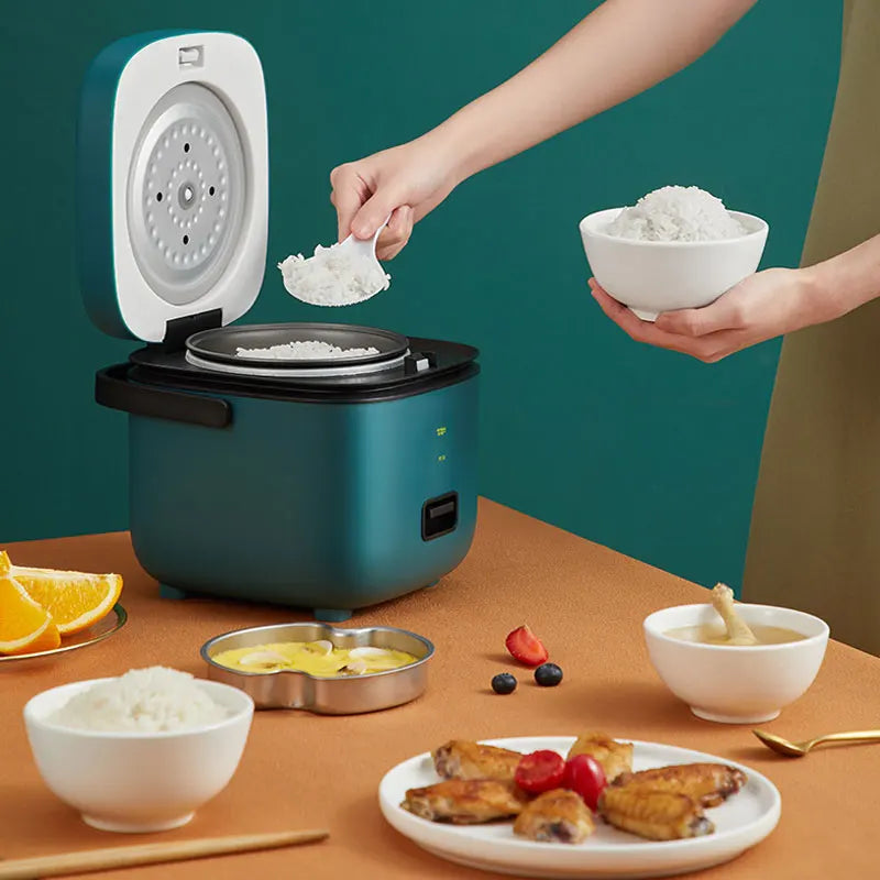 Mini Rice Cooker Automatic Household Kitchen Electric Cooking machine 1-2 People Food Warmer Steamer 1.2L Small Rice Cooker