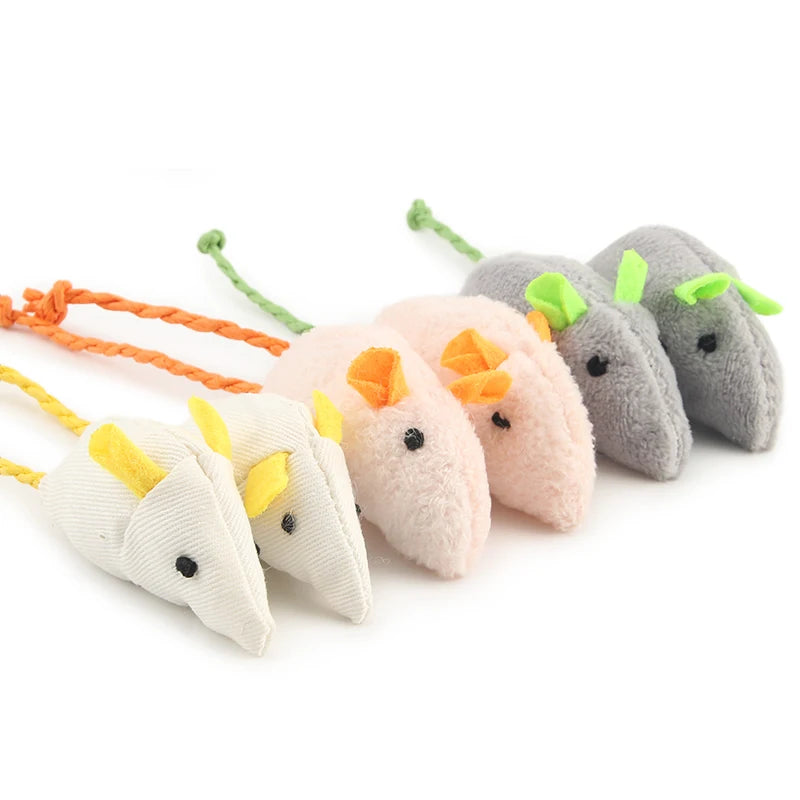 6pcs Mix Pet Toy Catnip Mice Cats Toys Fun Plush Mouse Cat Toy For Kitten