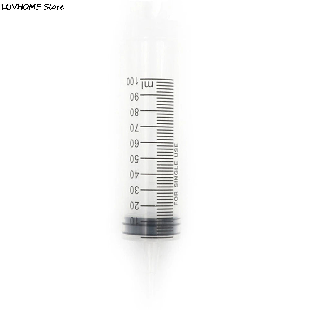 100ml / 60ml Plastic Reusable Big Large Hydroponics Nutrient Sterile Health Measuring Syringe Tools Cat Feeding Accessories Hot