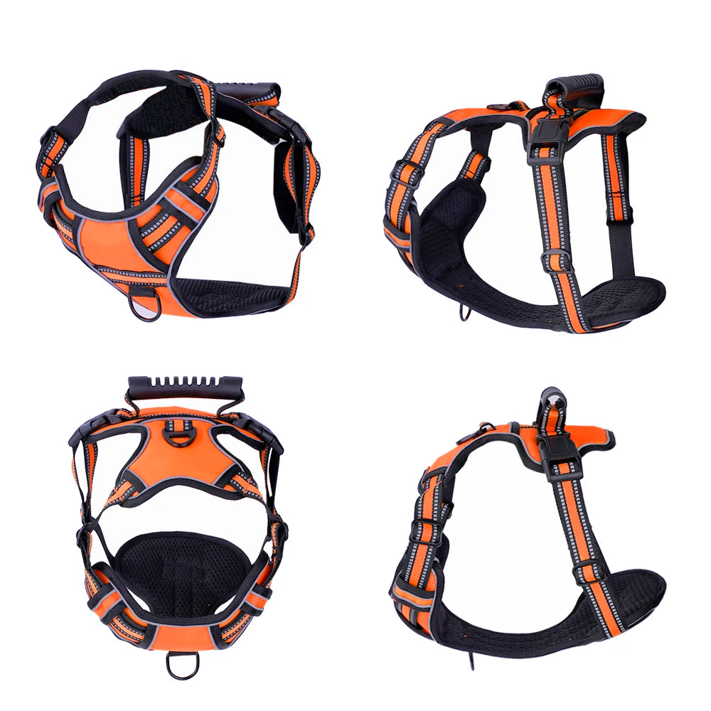 Dog Harness No Pull Breathable Reflective Dog Harness Vest with Handle For Small Large Dogs Outdoor walking Training Supplies