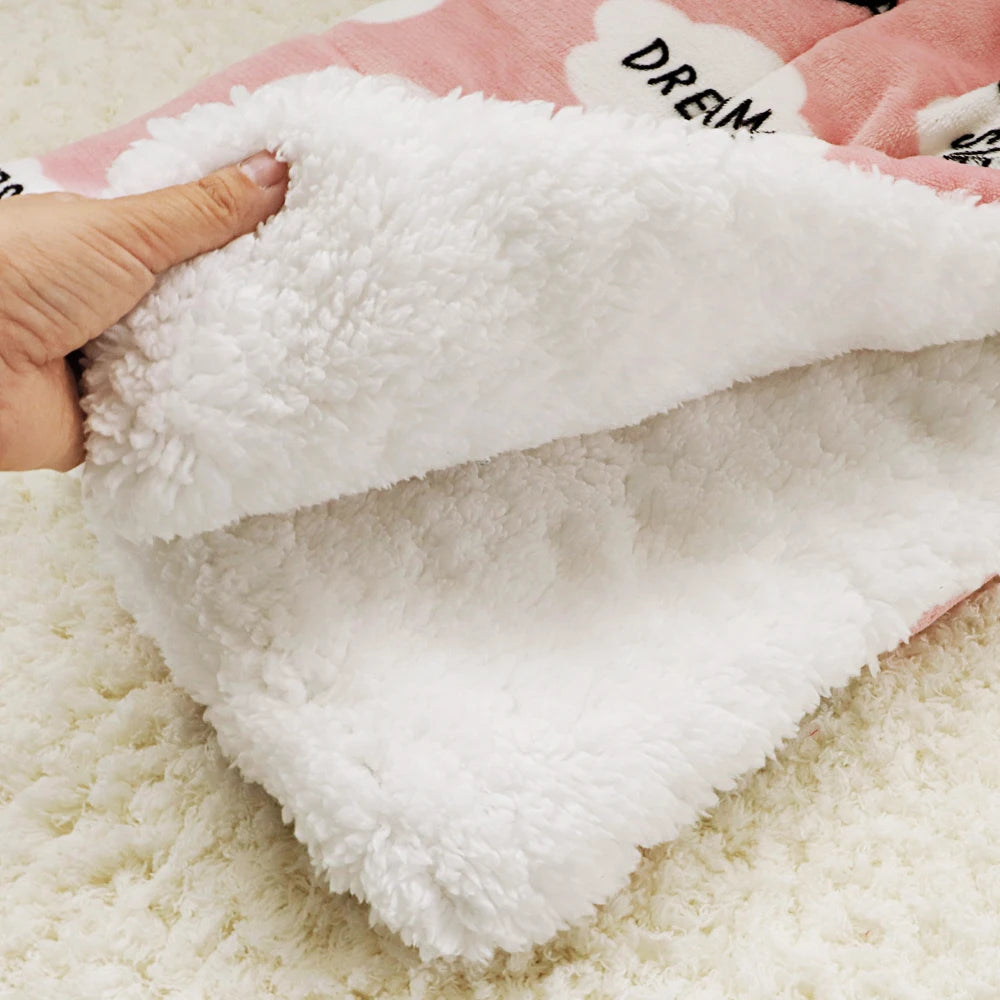 Winter Pet Dog Bed Mat Soft Fleece Puppy Cat Blanket Dog Mattress Beds Warm Sleeping Cushion Kennel For Small Medium Large Dogs