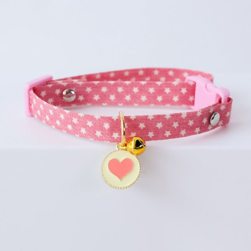 New Adjustable Kitten Collar with Bell Cut Pet Cat Collars Breakaway Cats Necklace Puppy Collar Cat Supplies Cat Accessories