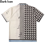 Dark Icon Printed Polo Shirt Men Summer Streetwear Men's Shirts Hawaiian Shirts Man