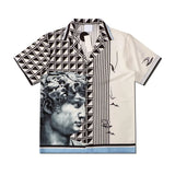 Dark Icon Printed Polo Shirt Men Summer Streetwear Men's Shirts Hawaiian Shirts Man