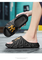 Warrior Slippers For Men Non-slip Comfortable Summer Cloud Slippers Beach Sandals Thick Sole Y2K Shoes Pillow Slides 2023