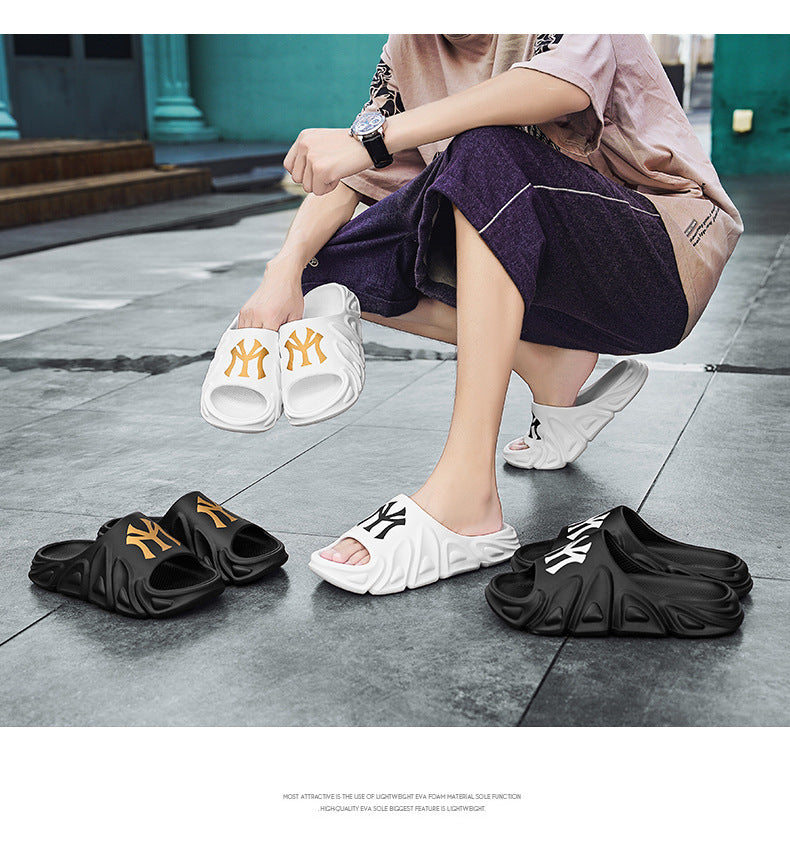 Warrior Slippers For Men Non-slip Comfortable Summer Cloud Slippers Beach Sandals Thick Sole Y2K Shoes Pillow Slides 2023