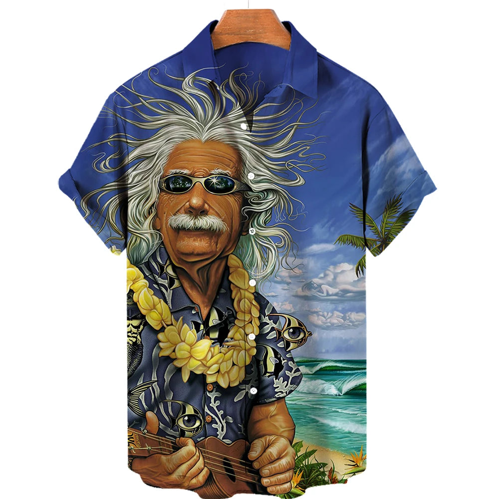 Summer Shirt Hawaiian Shirts For Men Beach Vacation Short Sleeve Tops Casual Men's Blouse Fashion Camisas De Hombre Clothing XL