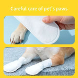 20pcs Pet Dog Disposable Shoe Covers Anti Dirt Foot Covers Walking Dog Socks Waterproof Anti Slip Shoes Non-woven Fabric 강아지 양말