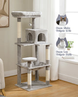 Multi-Level Cat Tree with Scratching Post Luxury Cat Tower with Condo House Cat Scratcher for Indoor Cat Accessories Pet Cat Toy