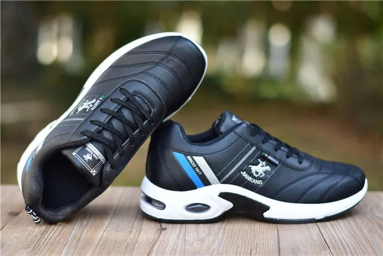 Fashion Air Cushion Men's Running Shoes Large Size 38-47 Sneakers Breathable Outdoor Sports Leather Shoes Non-Slip Male Sneakers