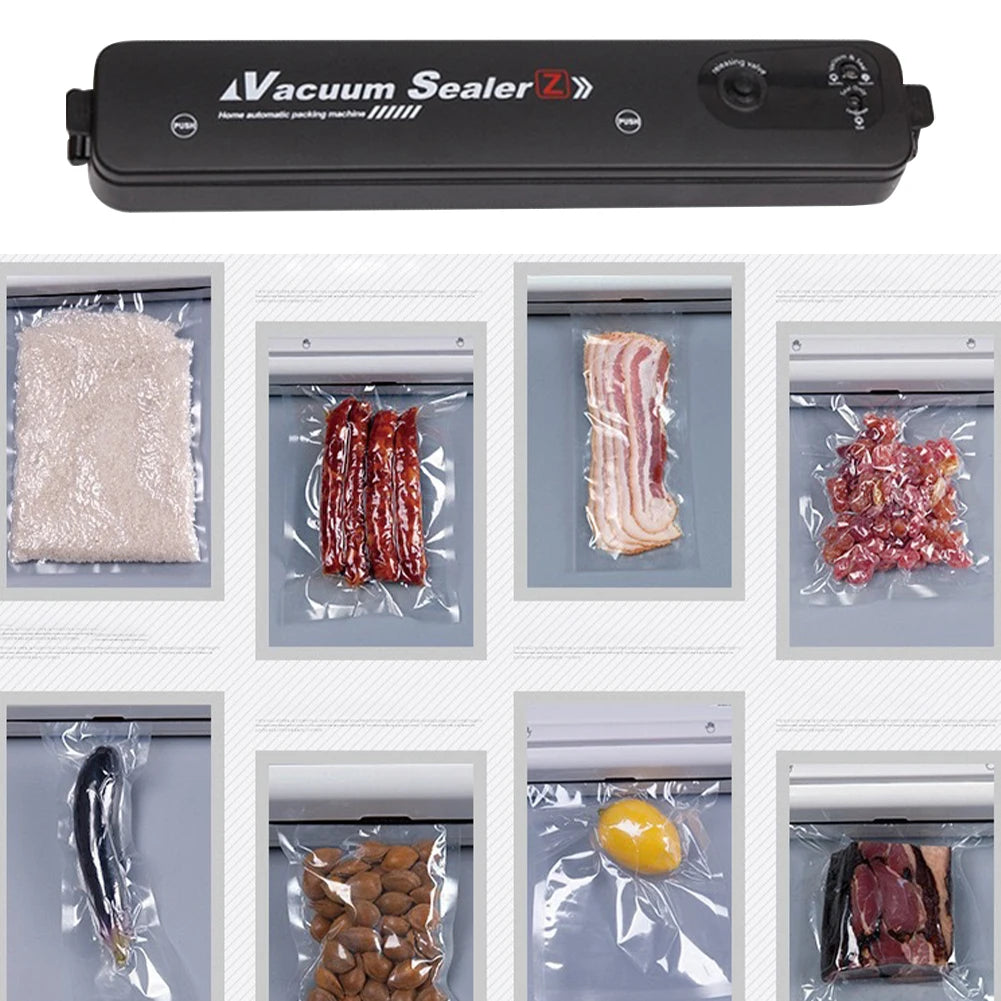 Food Vacuum Sealer Packing Machine 220V/110V Household Automatic Food Sealer Machine with 10pcs Vacuum Bag For Food Preservation