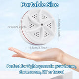 Mini Washing Machine USB Rotating Turbine Portable Washing Machine For Socks Underwear Wash Dishes For Travel Home Business Trip