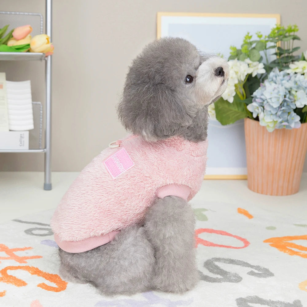 Soft Coral Fleece Pet Clothes Warm Dog Vest Coat Cute Puppy Sweater Cat Apparel For Chihuahua Yorkie Terrier Shih Tzu Pet Outfit