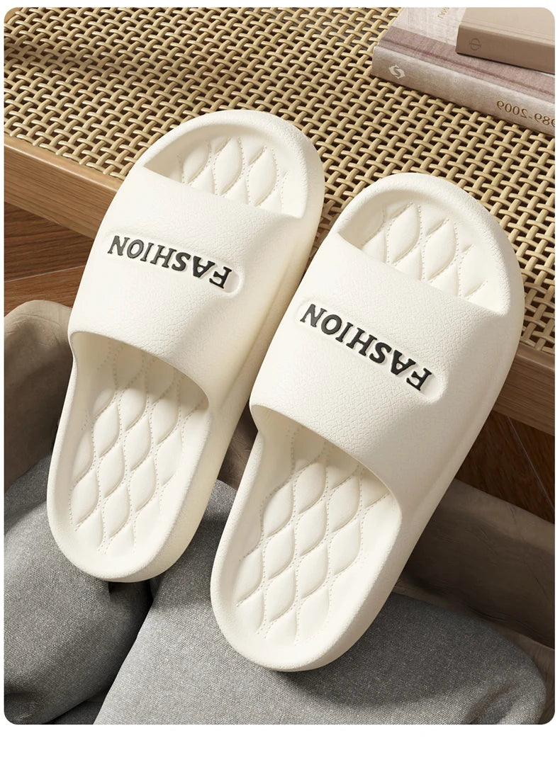 Summer Fashion Women Men Indoor Sofa Soft Comfortable Bottom Home Slippers Household EVA Slippers Anti-slip Outdoor Beach Slides