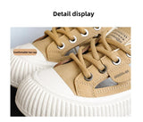 New Trend Summer Women's Baotou Shoes Hollow Out Breathable Soft Comfortable Board Shoes Flat Thick bottom Outdoor Casual Shoes