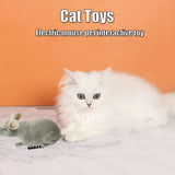 Electric Mouse Toys Cat Play Automatic Escape Robot Vibration Crawling Battery Operated Plush Mouse Pet Interaction Plaything