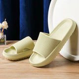 Soft Sole Indoor Slippers Women Men Non-Slip Bathroom Home Flip-Flops Thick Platform Cloud Sandals Ultra-Light Outdoors Slides