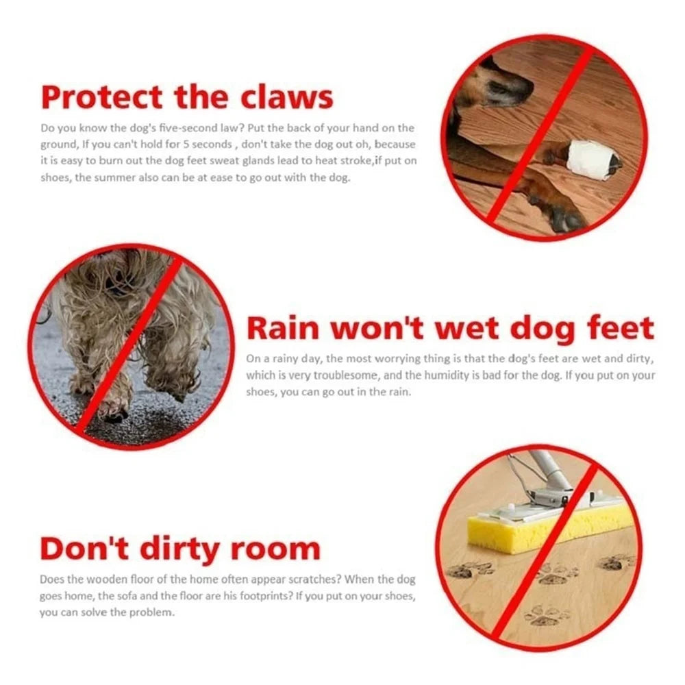 Waterproof Pet Dog Shoes Anti-slip Rain Snow Boot Footwear Thick Warm for Small Cats Dogs Puppy Dog Socks Booties Pet Shoes