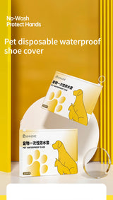 20pcs Pet Dog Disposable Shoe Covers Anti Dirt Foot Covers Walking Dog Socks Waterproof Anti Slip Shoes Non-woven Fabric 강아지 양말