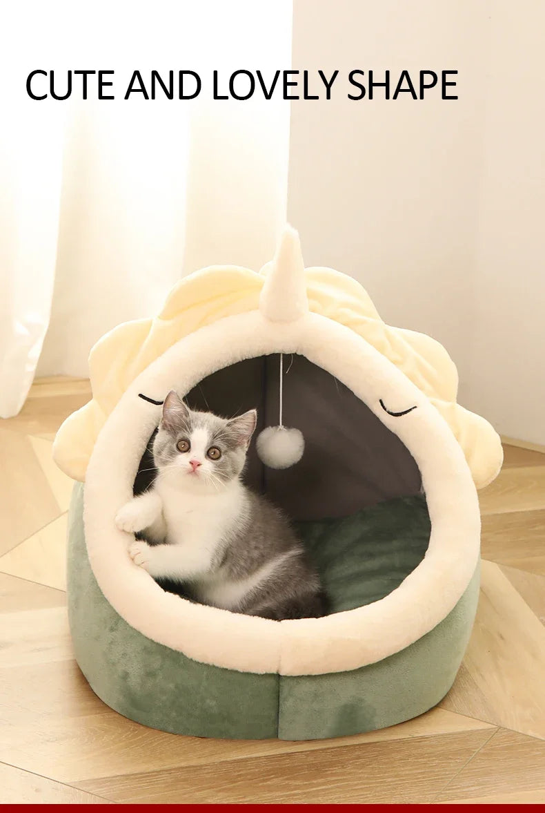 Cat Pad Bed Sweet Soft Warm Pet Basket Cozy Kitten Lounger Cushion Pet House Tent Small Dog Mat For Washable Cats winter Beds