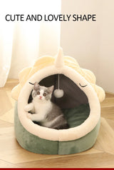 Cat Pad Bed Sweet Soft Warm Pet Basket Cozy Kitten Lounger Cushion Pet House Tent Small Dog Mat For Washable Cats winter Beds