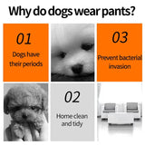 Male Dog Shorts Prevent Bed Wetting Physiological Pants Pet Underwear Reusable Sanitary Panties Adjustable Diapers for Dog Puppy