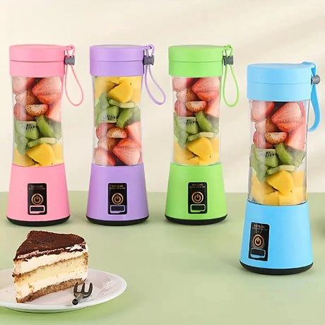 Portable Fruit Juice Blenders Summer Personal Electric Mini Bottle Home USB 6 Blades Juicer Cup Machine For Kitchen