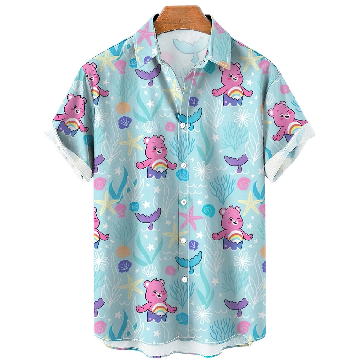 Duck 3d Print Shirts Men Fashion Hawaiian Shirt Short Sleeve Casual Beach Shirts Boys Single-Breasted Blouse Men's Clothing