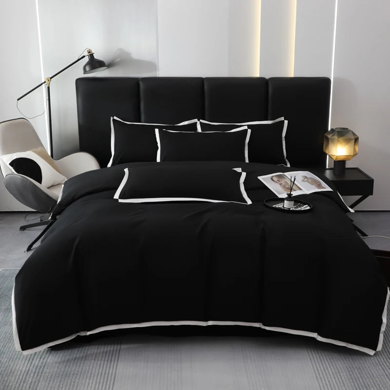 Simple Style Bedding Sets постельное белье Washed Brushed Duvet Cover with Pillowcase Luxury Bedsheets Set Queen/King Size Bed