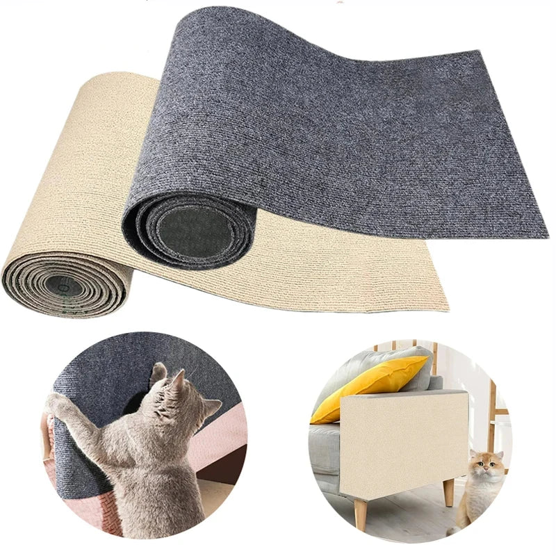 Cat Scratching Post Carpet Cat Scratching Mat Self-adhesive Cat Tree Replacement Scratcher For Household Pet Shop Cat Accessory