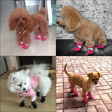 4pcs Waterproof Pet Dog Shoes Anti-slip Rain Snow Boot Thick Warm For  Small Cats Dogs Puppy Dog Socks Booties