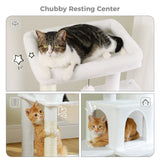 Multi-Level Cat Tree with Scratching Post Luxury Cat Tower with Condo House Cat Scratcher for Indoor Cat Accessories Pet Cat Toy