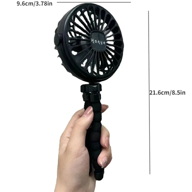 Baby Stroller Fan Hand Held Rechargeable USB Bladeless Small Folding Fans Mini Ventilator Silent Table Outdoor Cooler Neck Fan