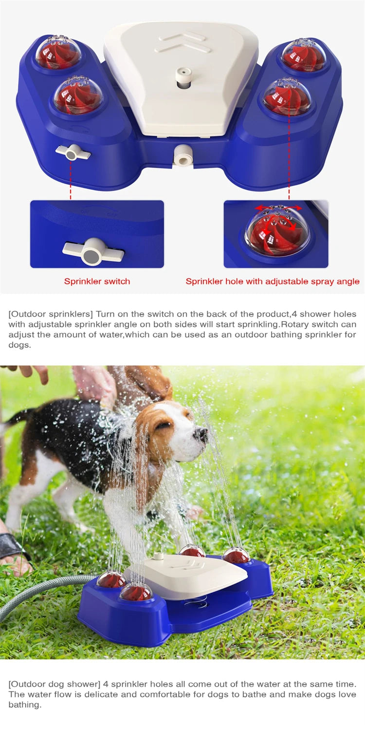 Dog Playing Toys Step on Sprinkler Activated Automatic Squirting Water Provides Outdoor Drinking Fresh Water for Large Dog