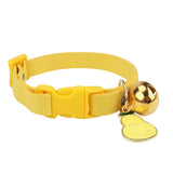 Suede Cute Cat Collar Breakaway Adjustable Girl Boy Pet Collars with Bell and Metal Pendant Decoration for Cats Kitten Puppies